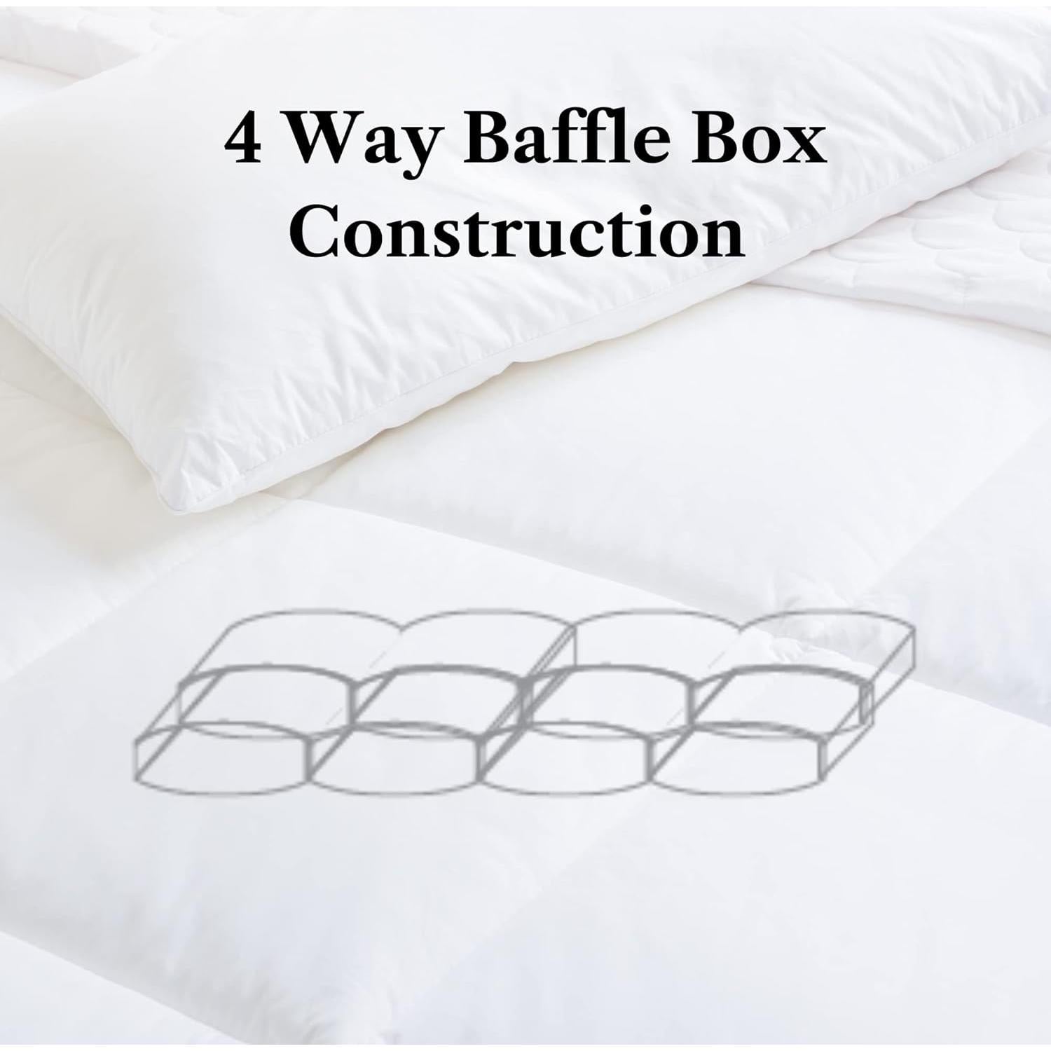 Edredón de Plumas de Ganso Royal Elite Queen - Algodón 100% Oeko Tex