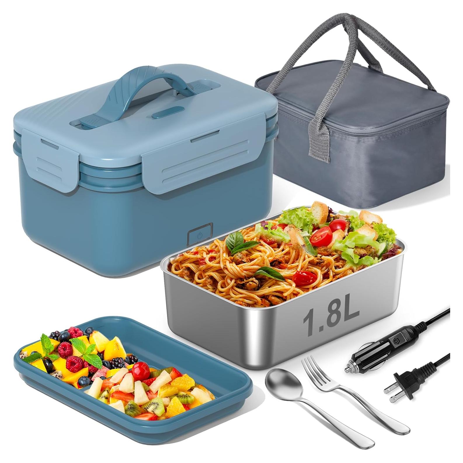 Caja de Almuerzo Eléctrica WisaKey 1.8L 100W Acero Inoxidable