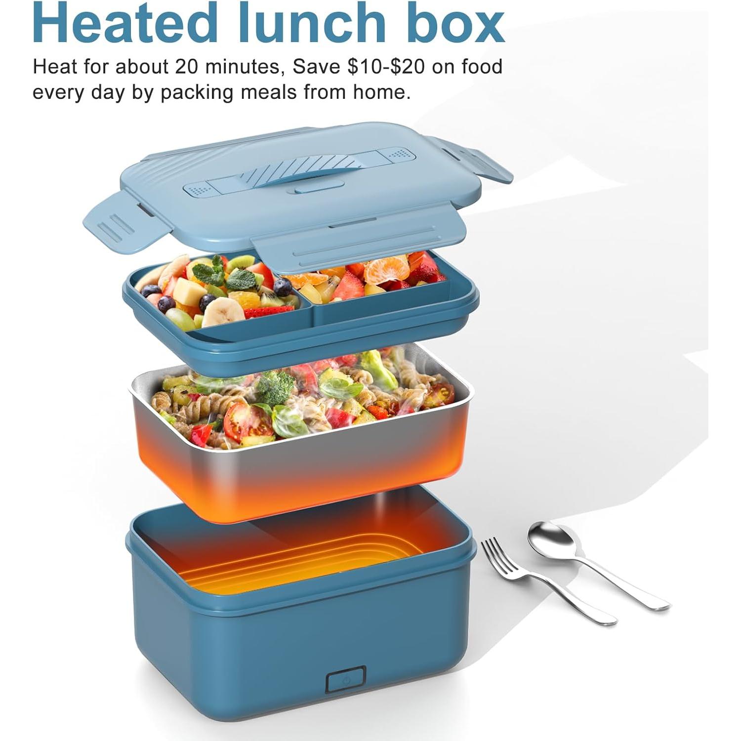 Caja de Almuerzo Eléctrica WisaKey 1.8L 100W Acero Inoxidable