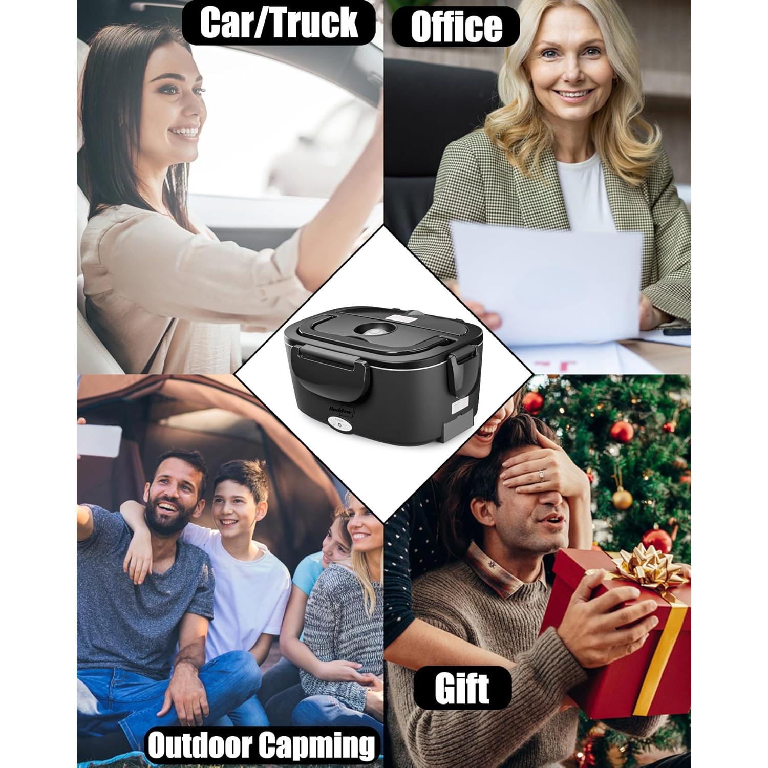 Caja de Almuerzo Eléctrica Buddew 1.5L Acero Inoxidable 80W