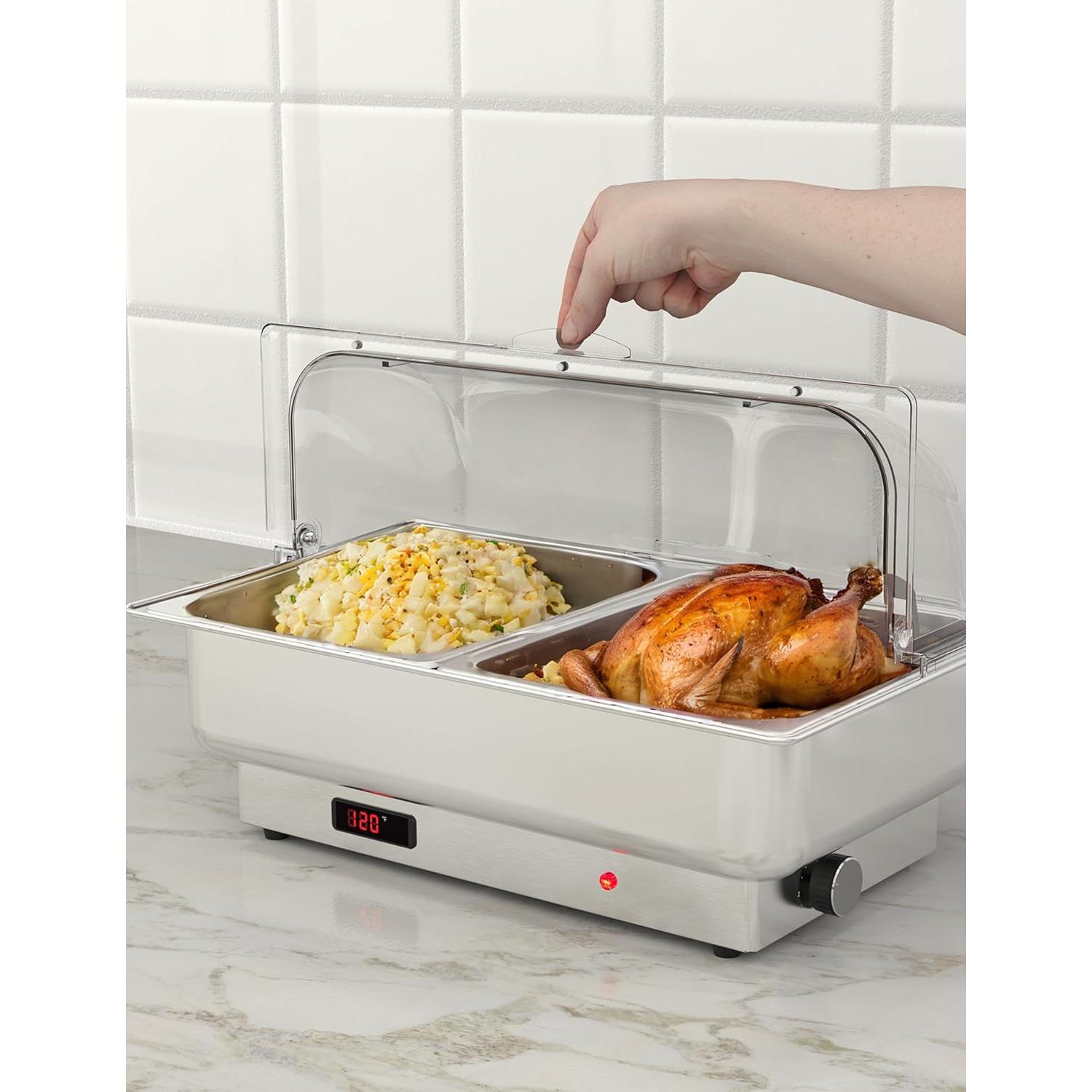 Juego de Platos Calentadores Eléctricos Buffet GarveeHome 2 Paquete