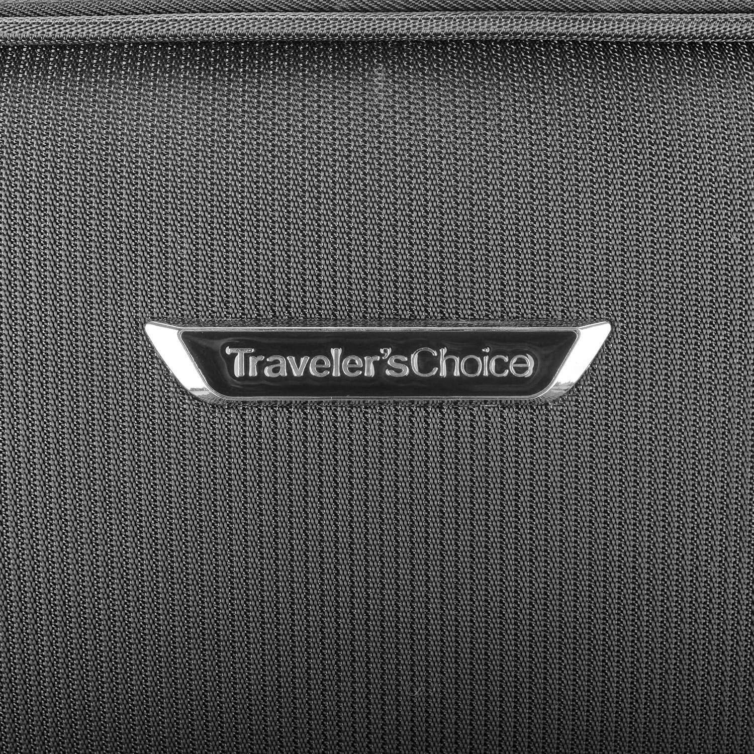 Maleta Expandible Suave Traveler's Choice Lares 22" Negra