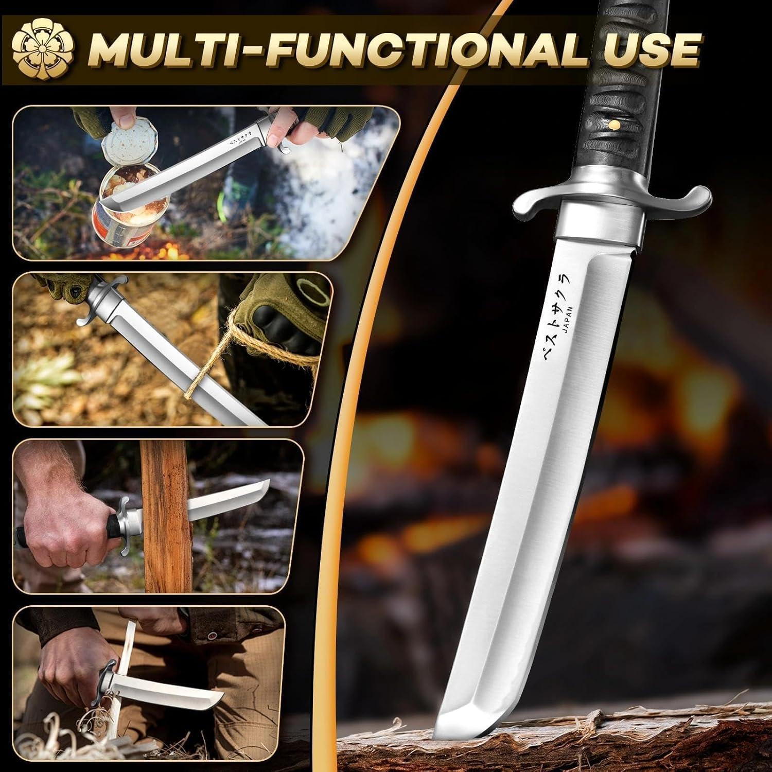 Cuchillo Tanto FUSIONKEI con Funda Tallada de Dragón 40.6cm