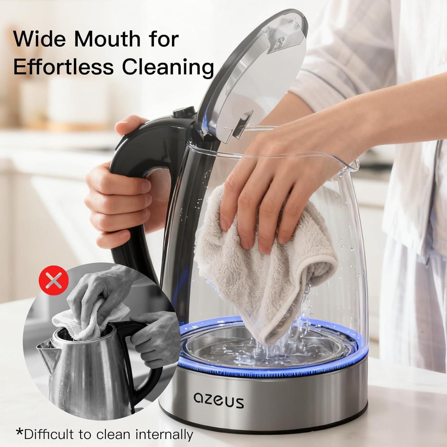 Hervidor Eléctrico MegaWise CX-817 de Vidrio 1.8L con Luz LED