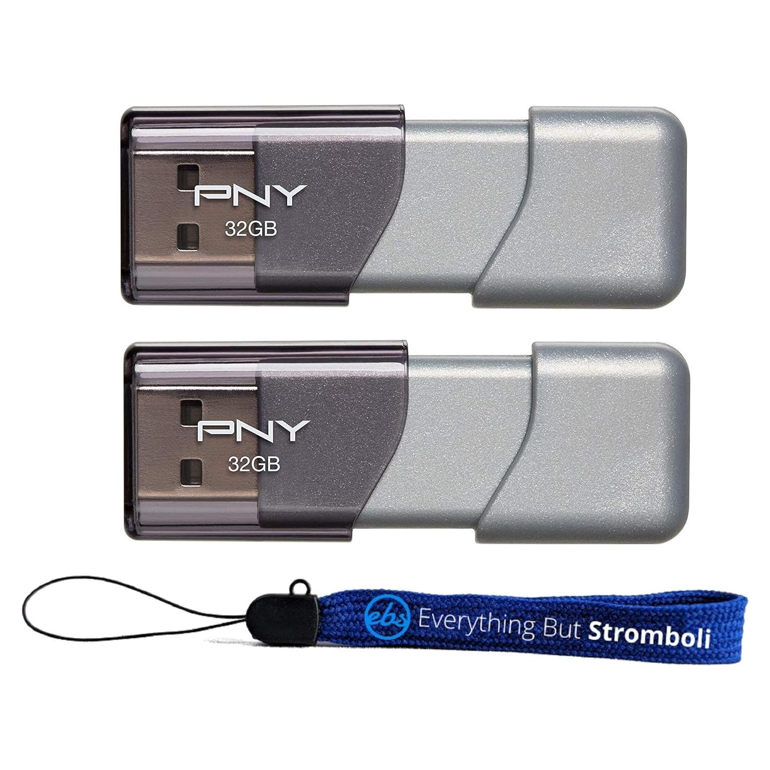 PNY USB 3.0 Unidad Flash Elite Turbo Attache 3 32GB Paquete de 2