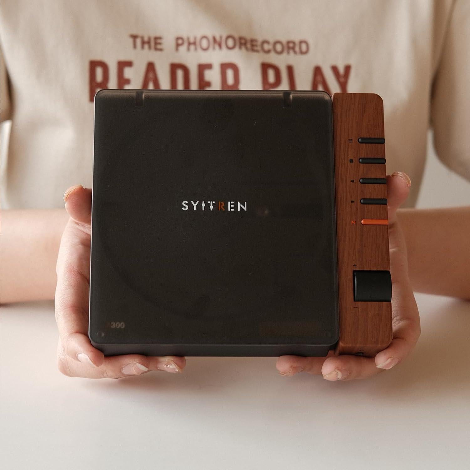 Reproductor de CD R300 Bluetooth Retro Compacto 2000mAh Marrón