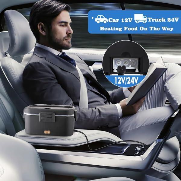 Caja de Almuerzo Eléctrica Nifogo 80W 1.8L Portátil Negro