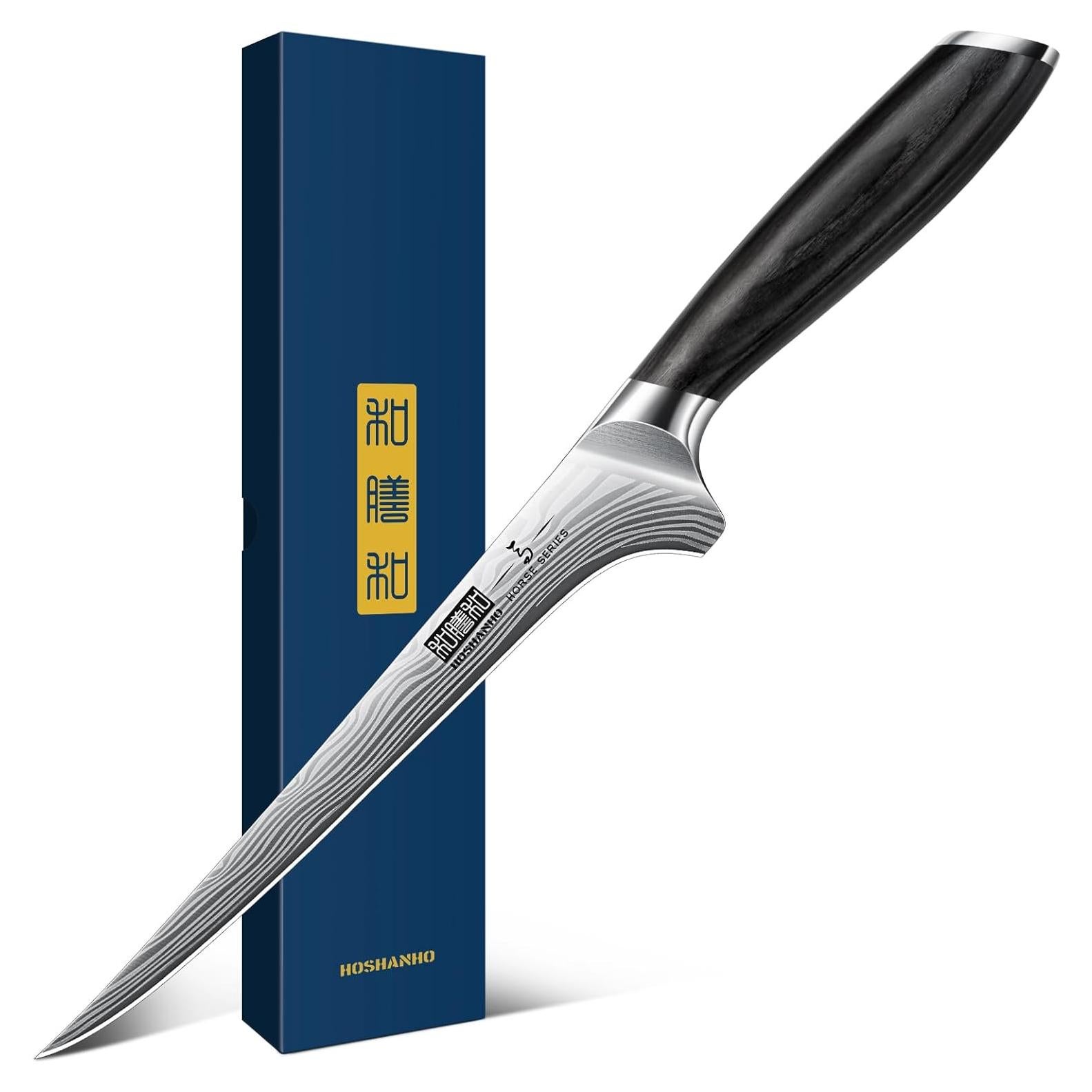 Cuchillo de Filete HOSHANHO 17.78 cm Acero Japonés Pakkawood