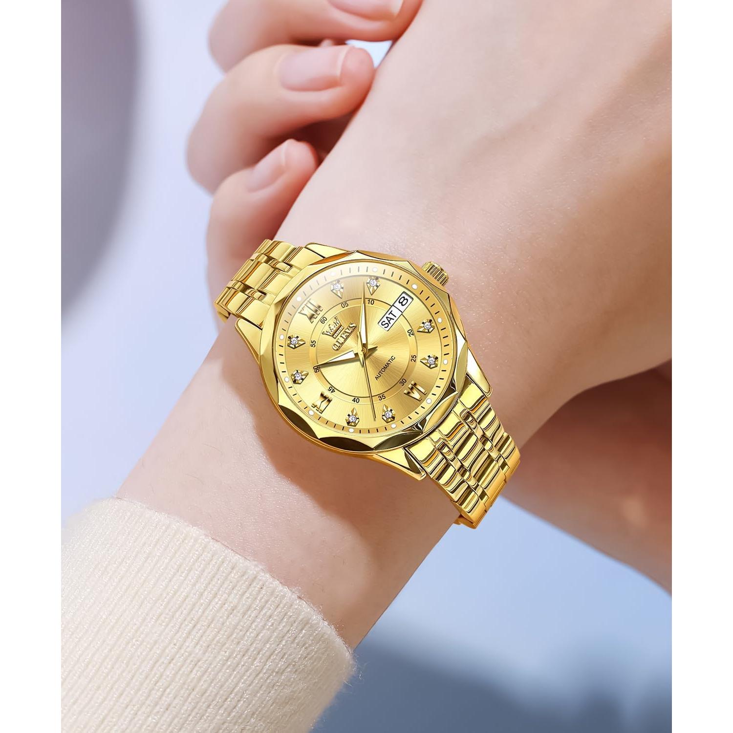 Reloj de Pulsera OLEVS para Mujeres Automático 34mm Dorado