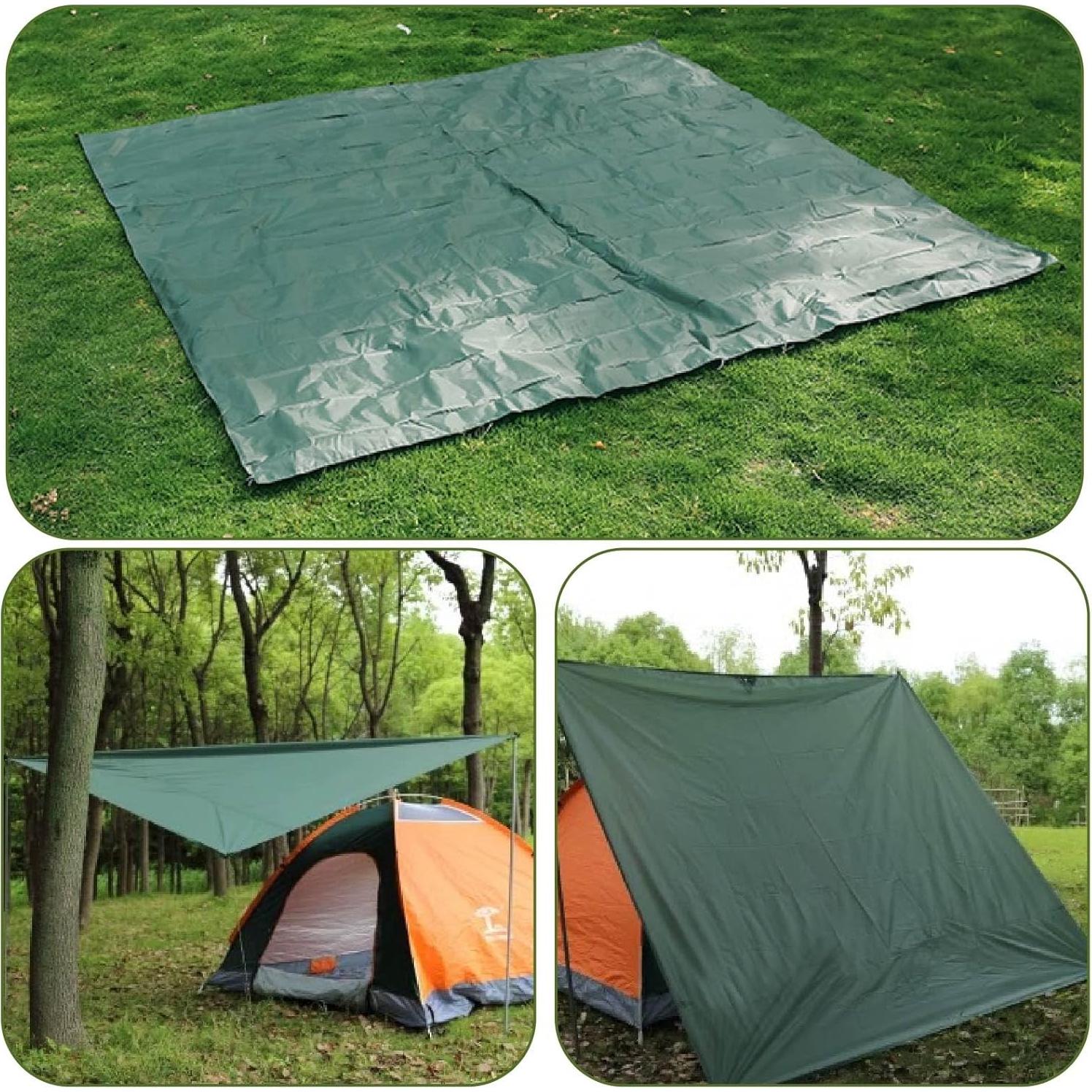 Alfombrilla de Camping JEELAD L Verde Impermeable 220x241 cm