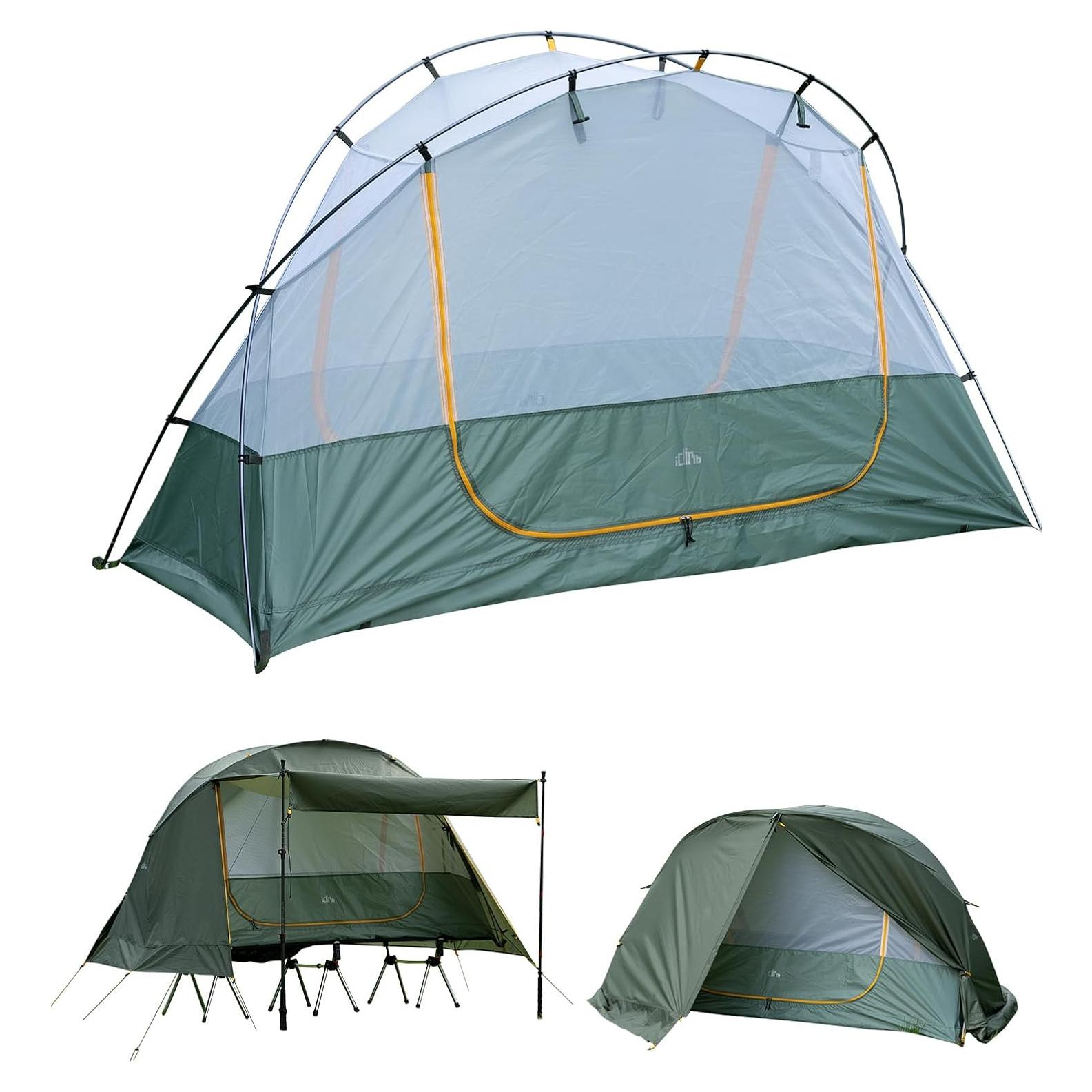 Tienda de Camping iClimb IC122 Ultraligera 4 Temporadas Impermeable