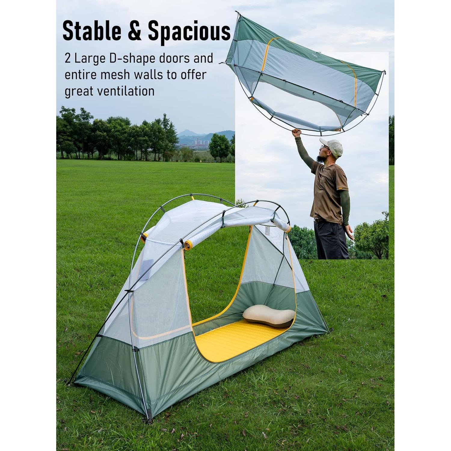 Tienda de Camping iClimb IC122 Ultraligera 4 Temporadas Impermeable