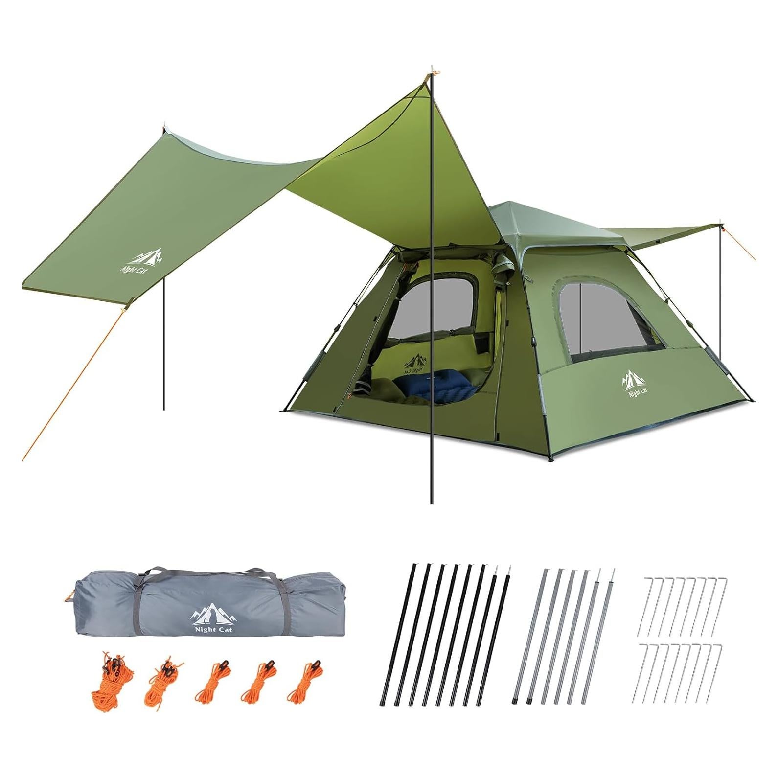 Tienda de Camping Night Cat 3 Personas Impermeable 210x210 cm