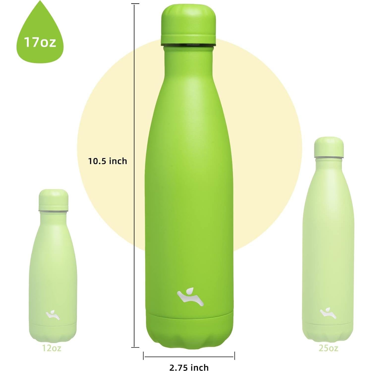 Botella de Agua Aislada Konokyo 17 oz Acero Inoxidable Verde