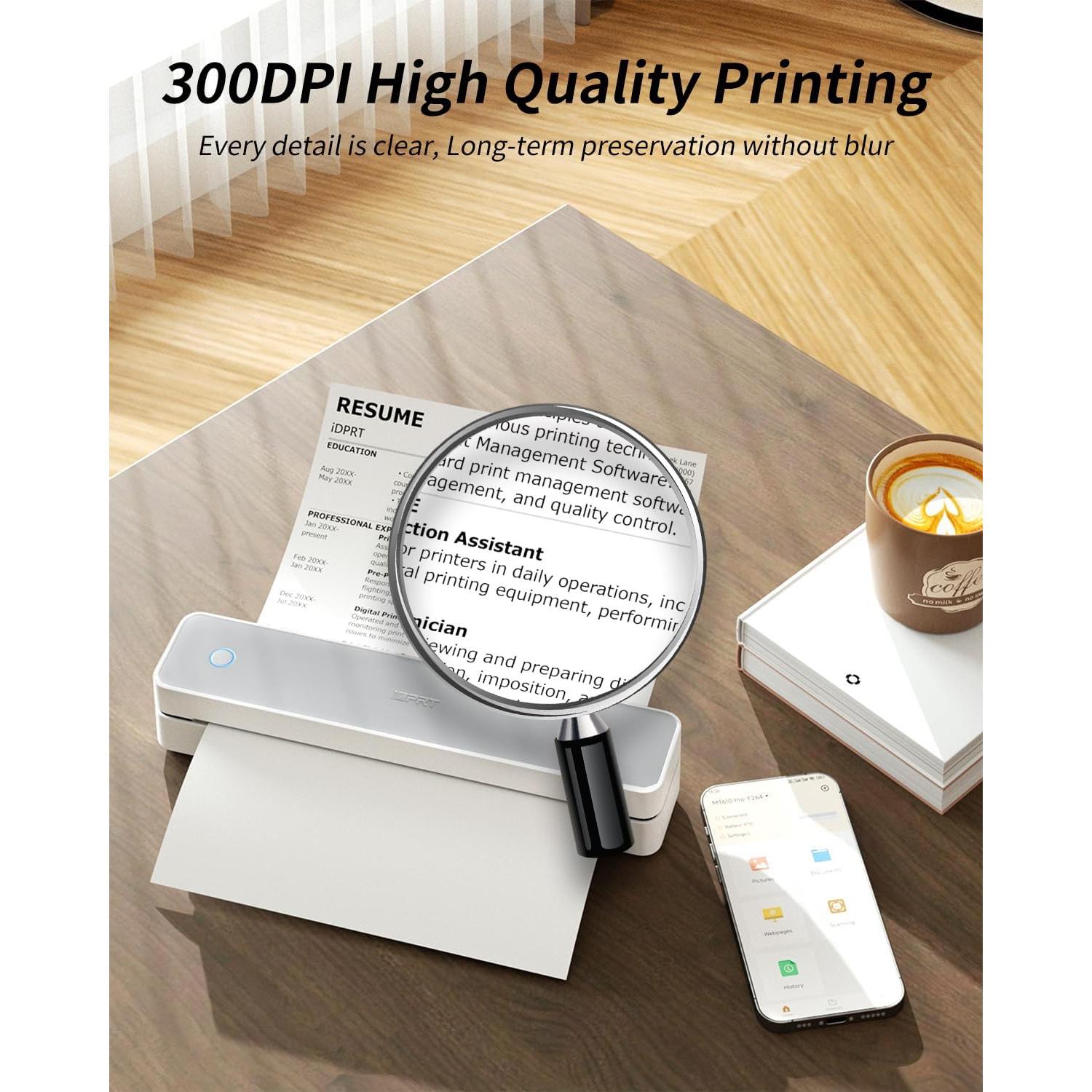 Impresora Térmica Portátil iDPRT MT610 Pro Bluetooth 300DPI