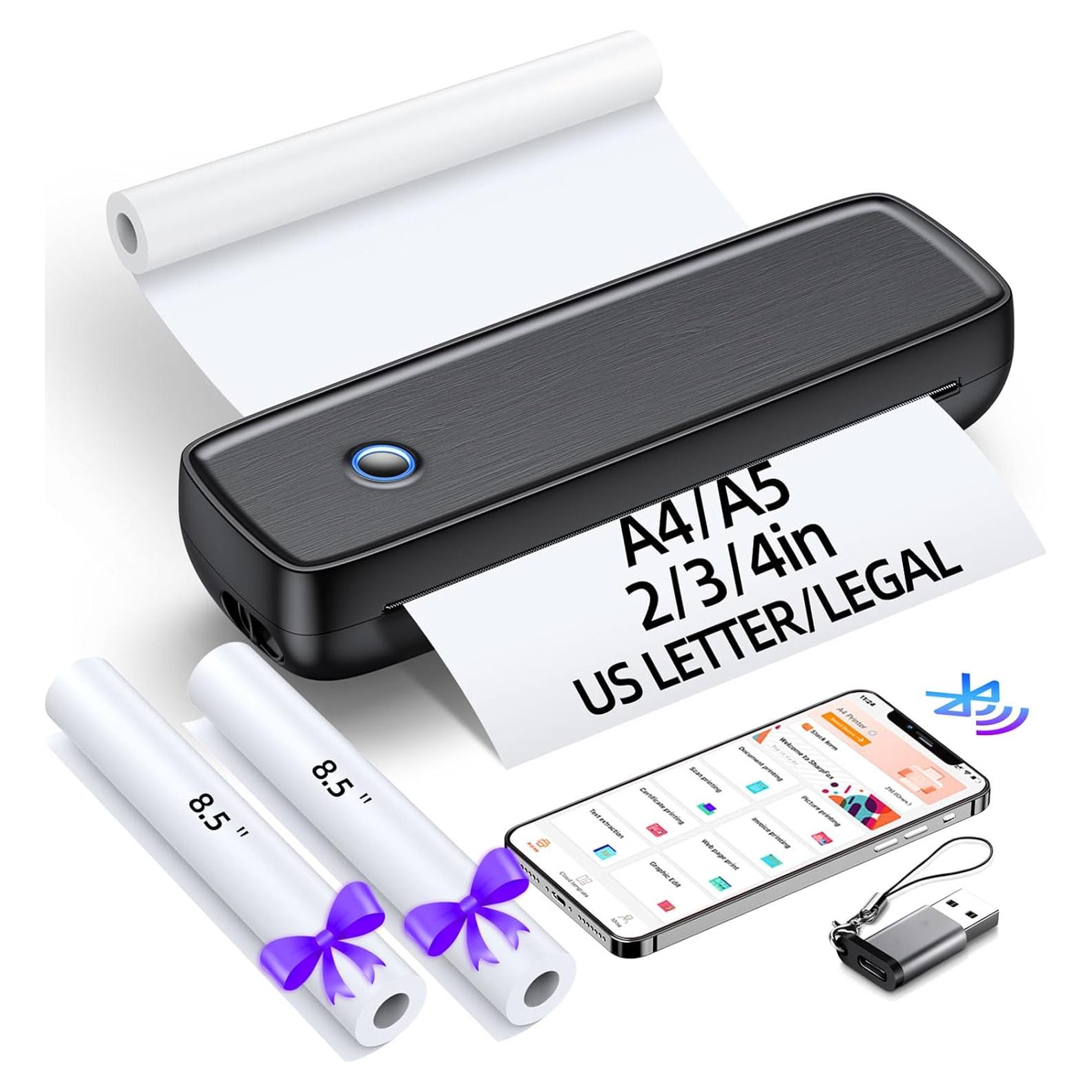 Impresora Portátil Inalámbrica Aixiqee A80 Térmica A4