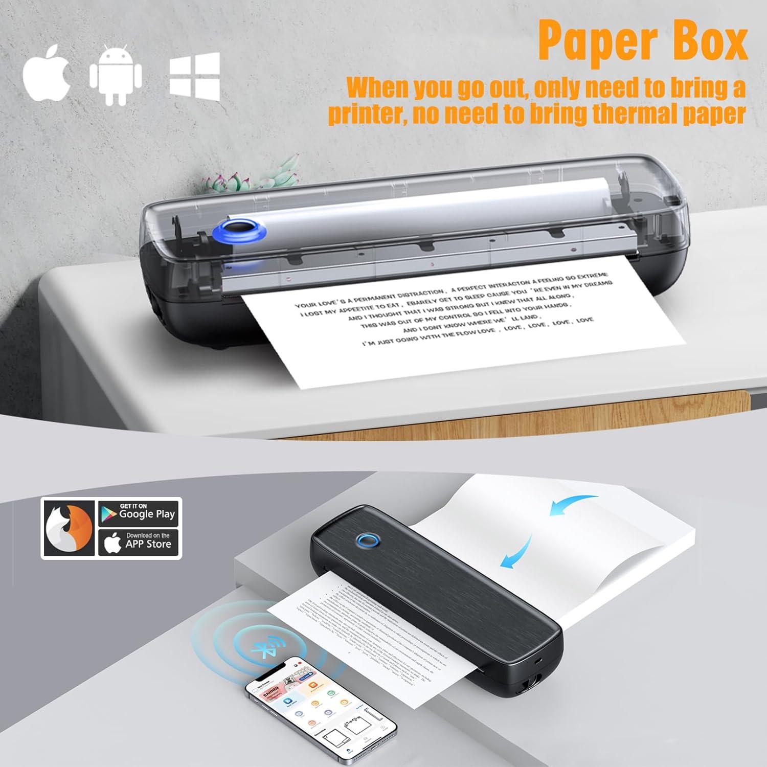 Impresora Portátil Inalámbrica Aixiqee A80 Térmica A4