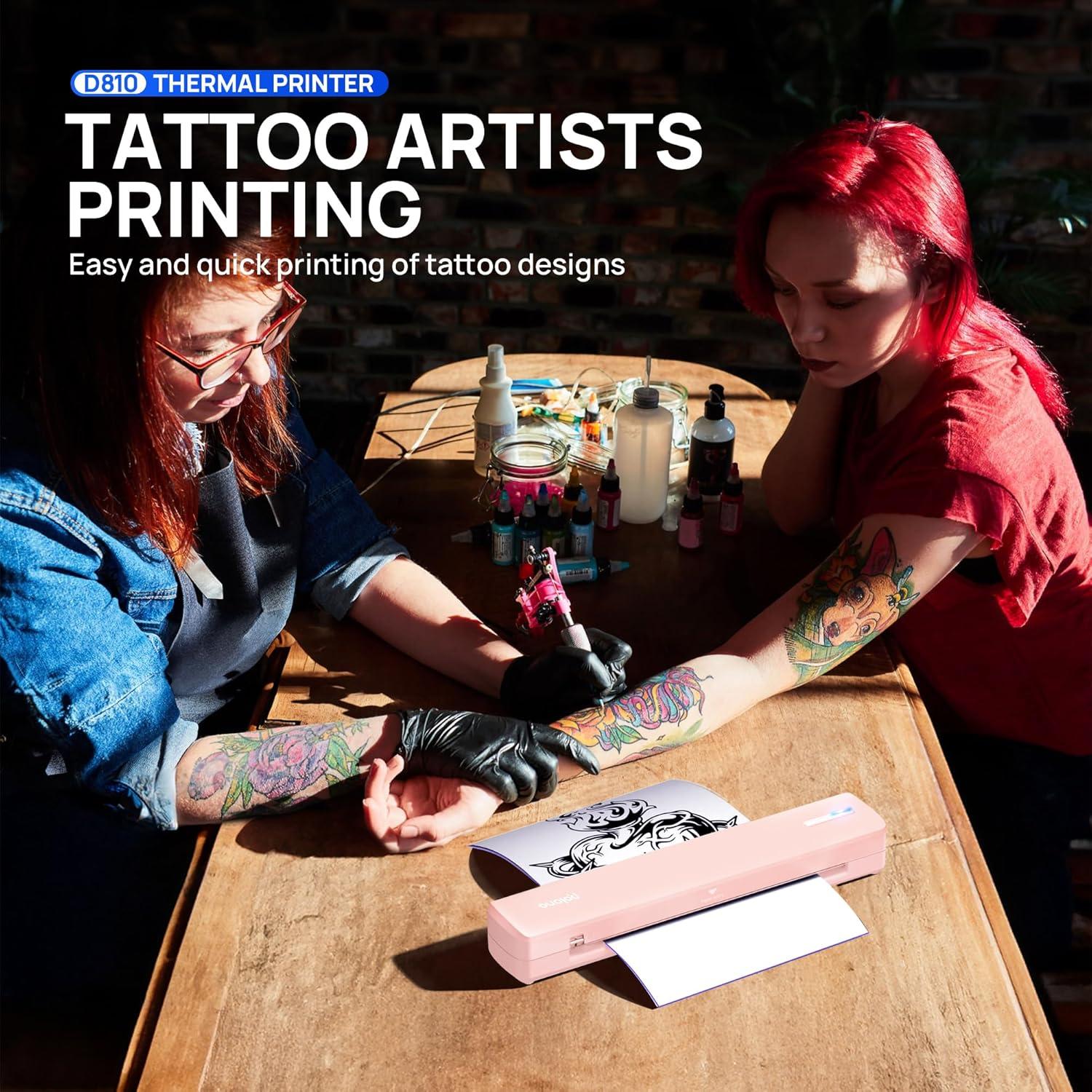 Impresora Portátil POLONO D810 Inalámbrica Sin Tinta Rosa