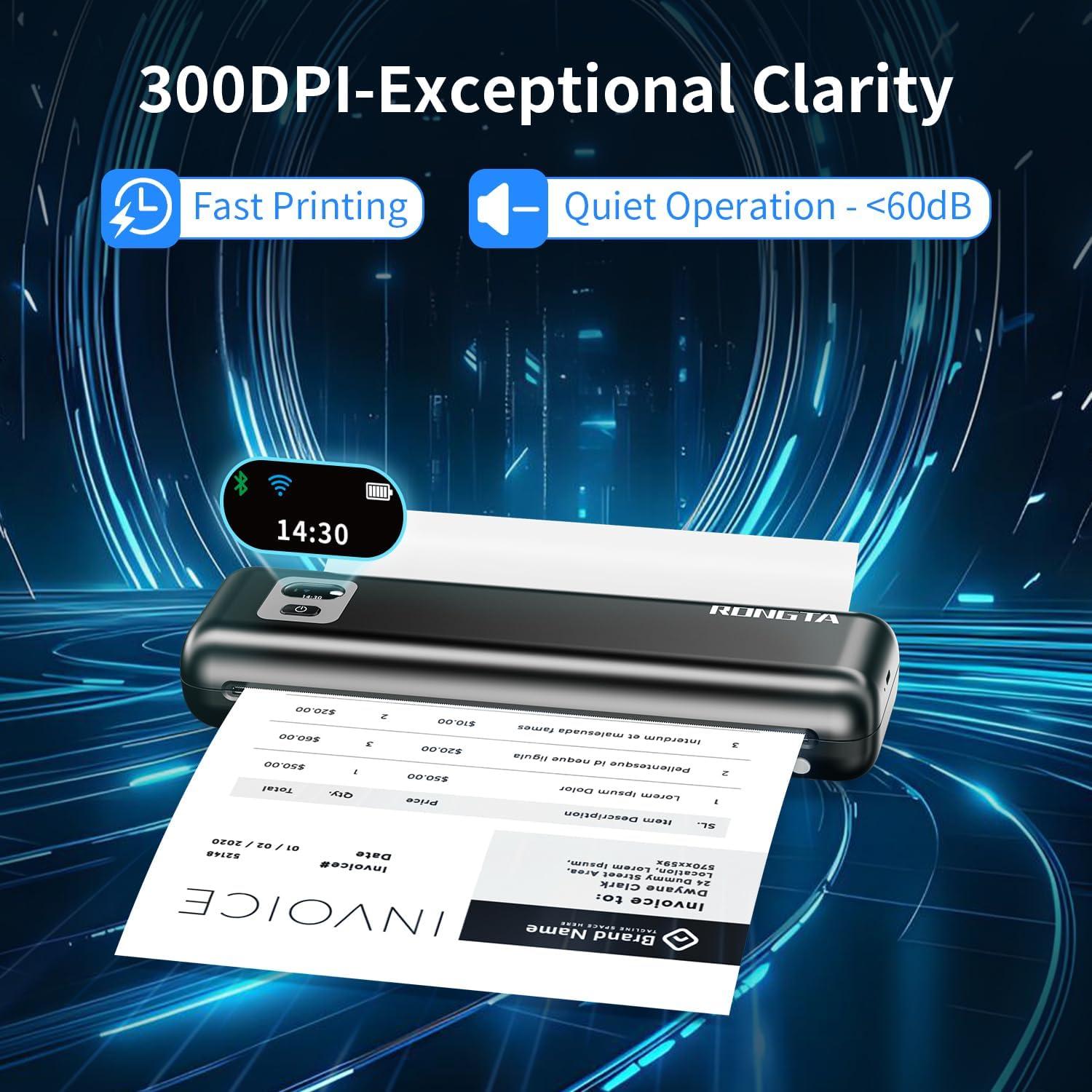 Impresora Térmica Portátil RONGTA F82 WiFi Bluetooth 300DPI