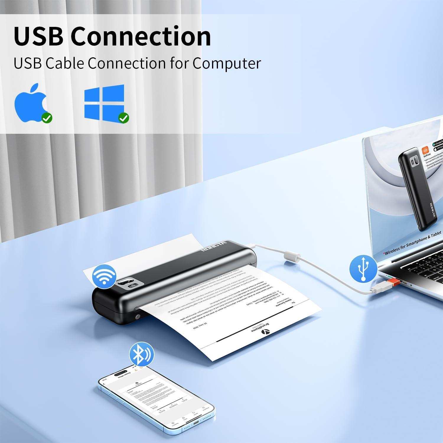 Impresora Térmica Portátil RONGTA F82 WiFi Bluetooth 300DPI