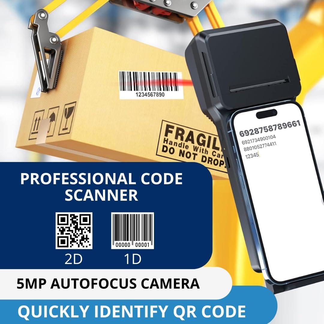 Impresora Térmica Portátil Multzo XP-P1, 58mm, USB y Bluetooth