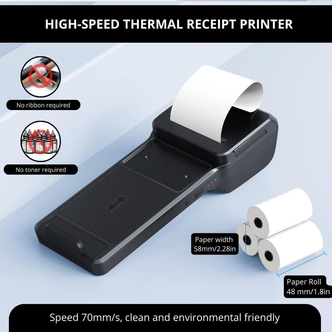 Impresora Térmica Portátil Multzo XP-P1, 58mm, USB y Bluetooth