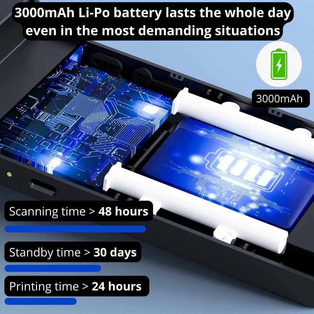 Impresora Térmica Portátil Multzo XP-P1, 58mm, USB y Bluetooth