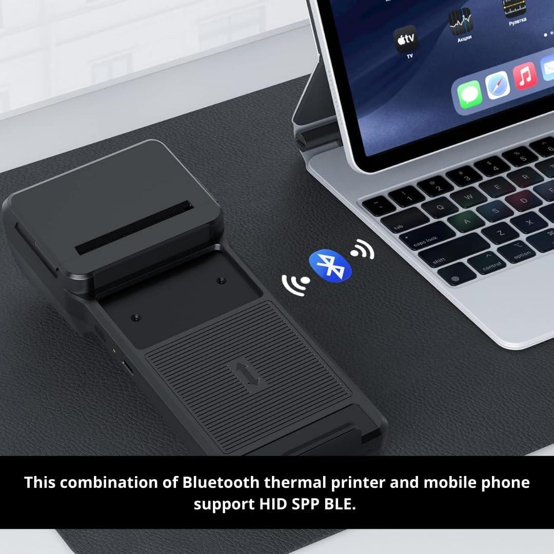 Impresora Térmica Portátil Multzo XP-P1, 58mm, USB y Bluetooth