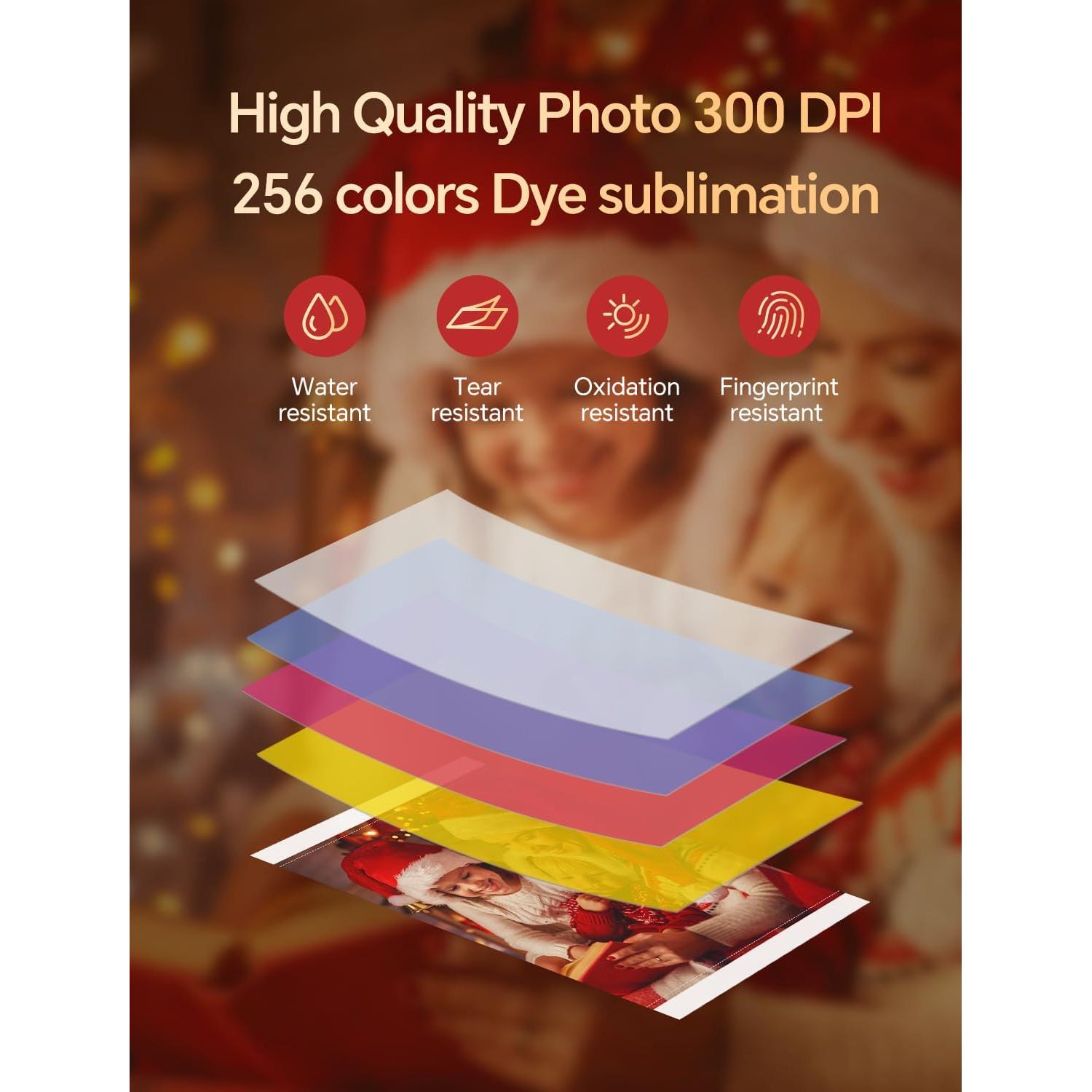 Impresora de Fotos HPRT CP4100 Beige + 108 Hojas 4x6