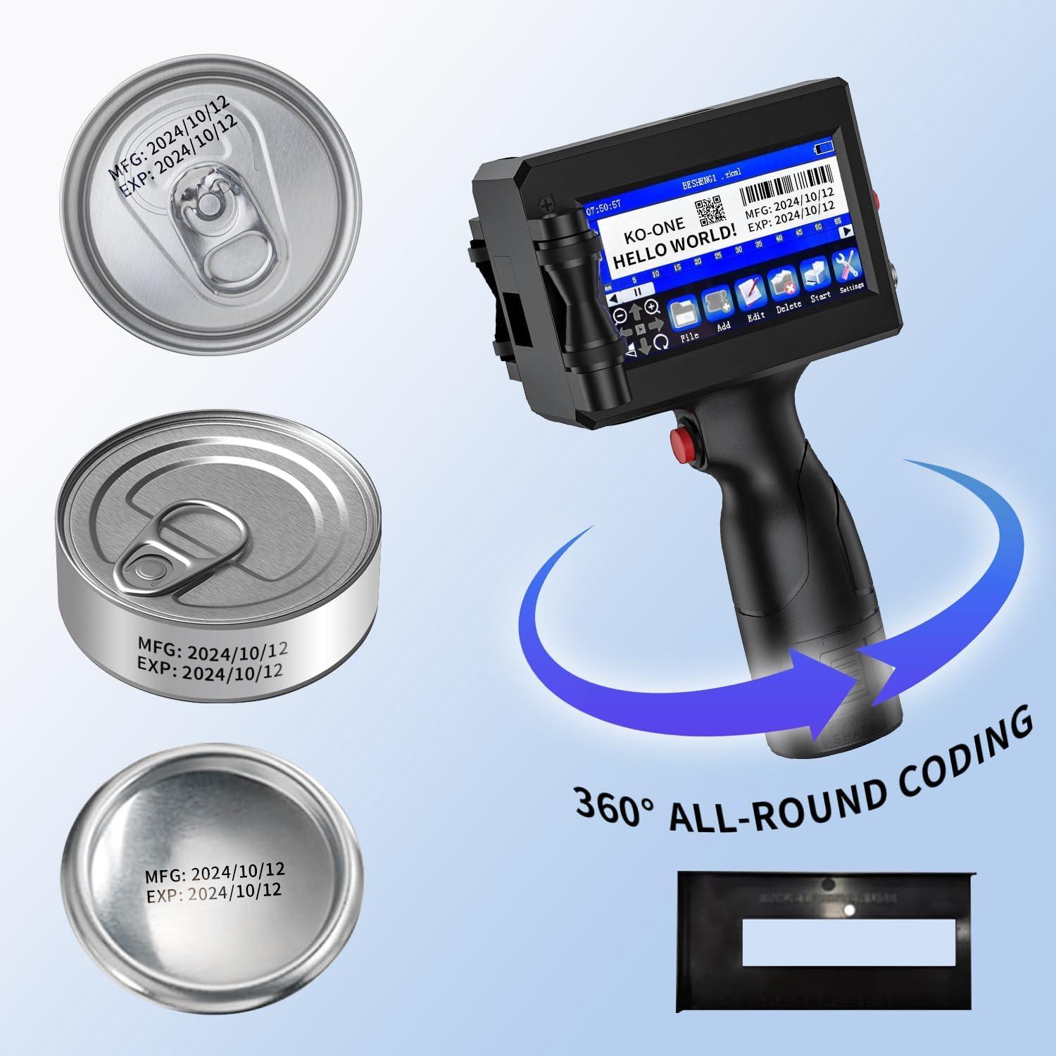 Impresora de Inyección de Tinta Portátil KOONE P100 12.7mm