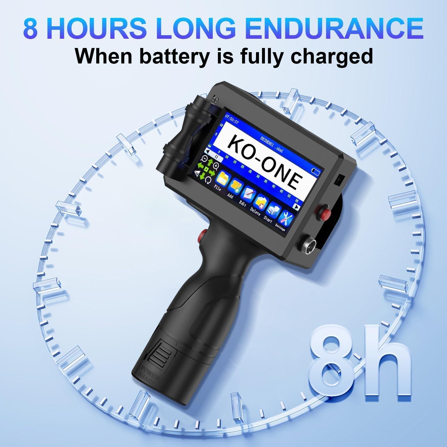 Impresora de Inyección de Tinta Portátil KOONE P100 12.7mm