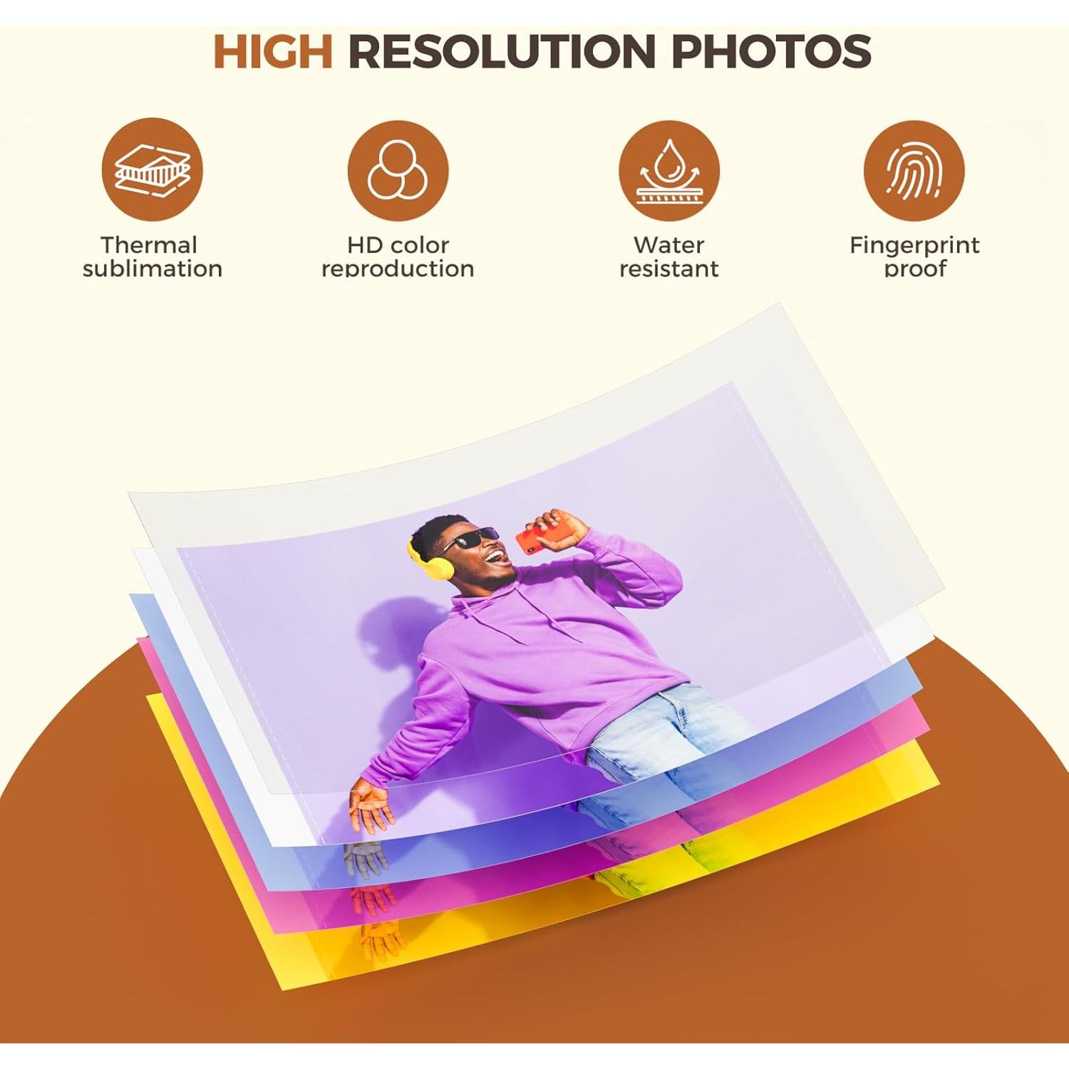 Impresora de fotos portátil Xiamen Hanin 4x6, 20 hojas