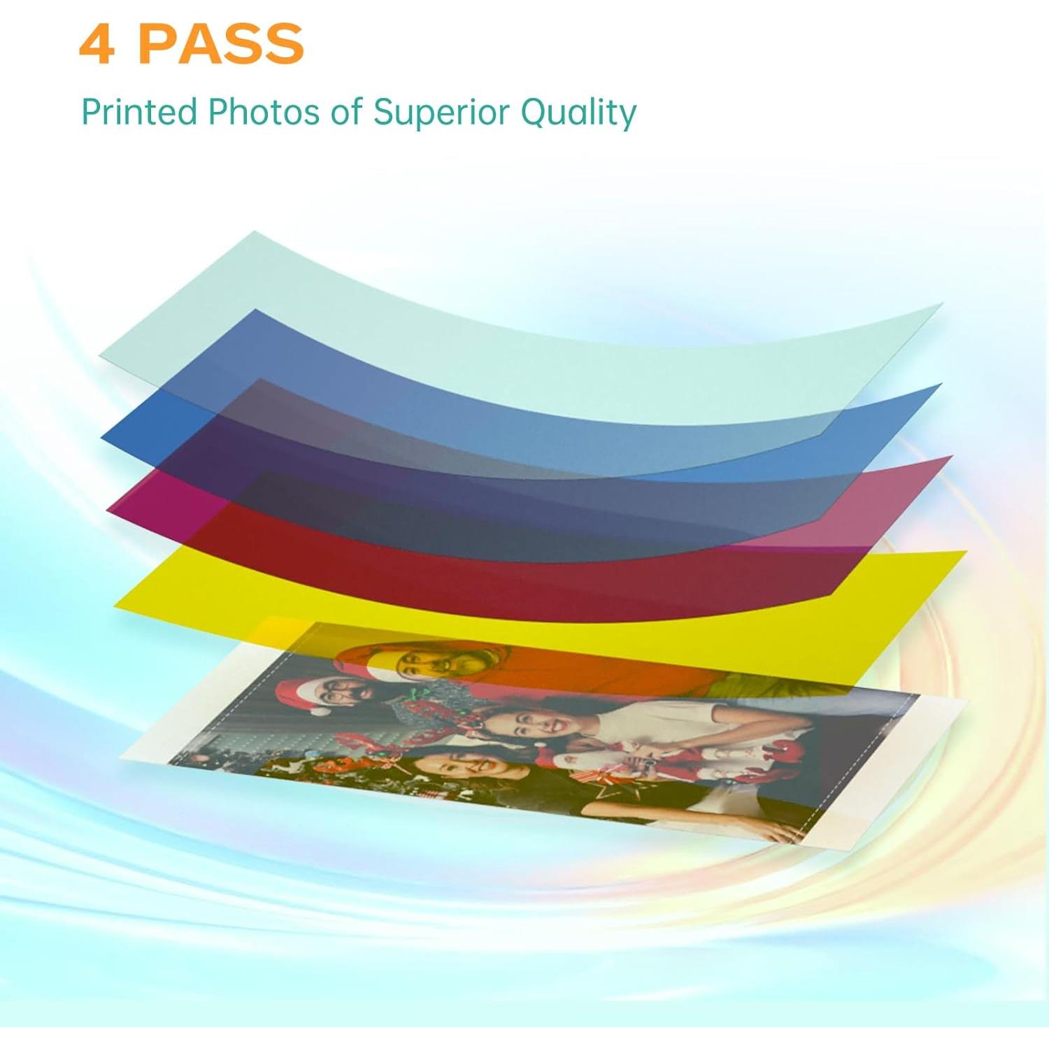 Impresora de Fotos HPRT CP4100 Blanca + 108 Hojas 10x15 cm