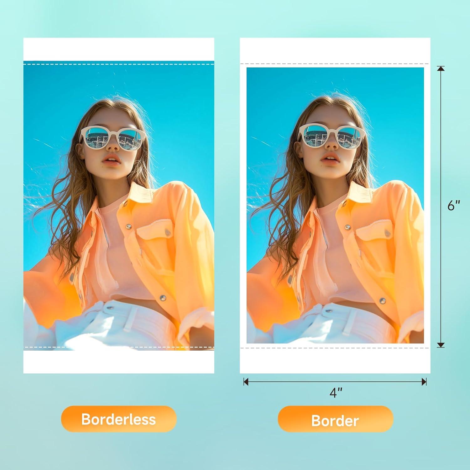 Impresora de Fotos HPRT CP4100 Blanca + 108 Hojas 10x15 cm