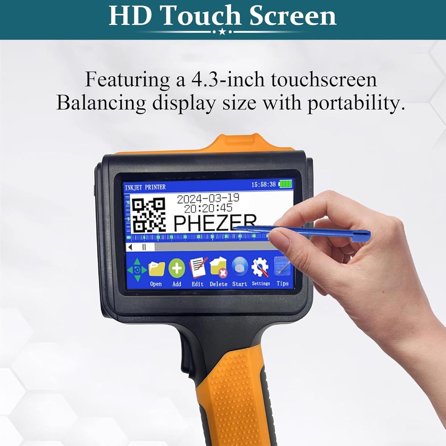 Impresora de Inyección de Tinta Portátil Phezer P19 - 2-12.7mm