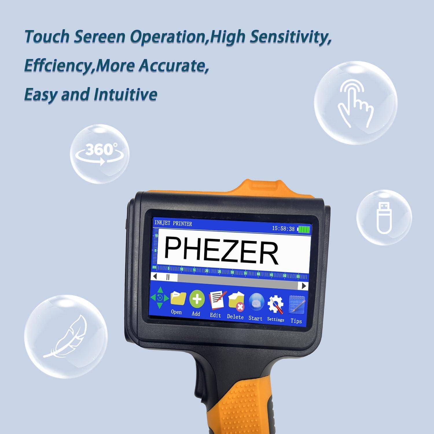 Impresora de Inyección de Tinta Portátil Phezer P19 - 2-12.7mm