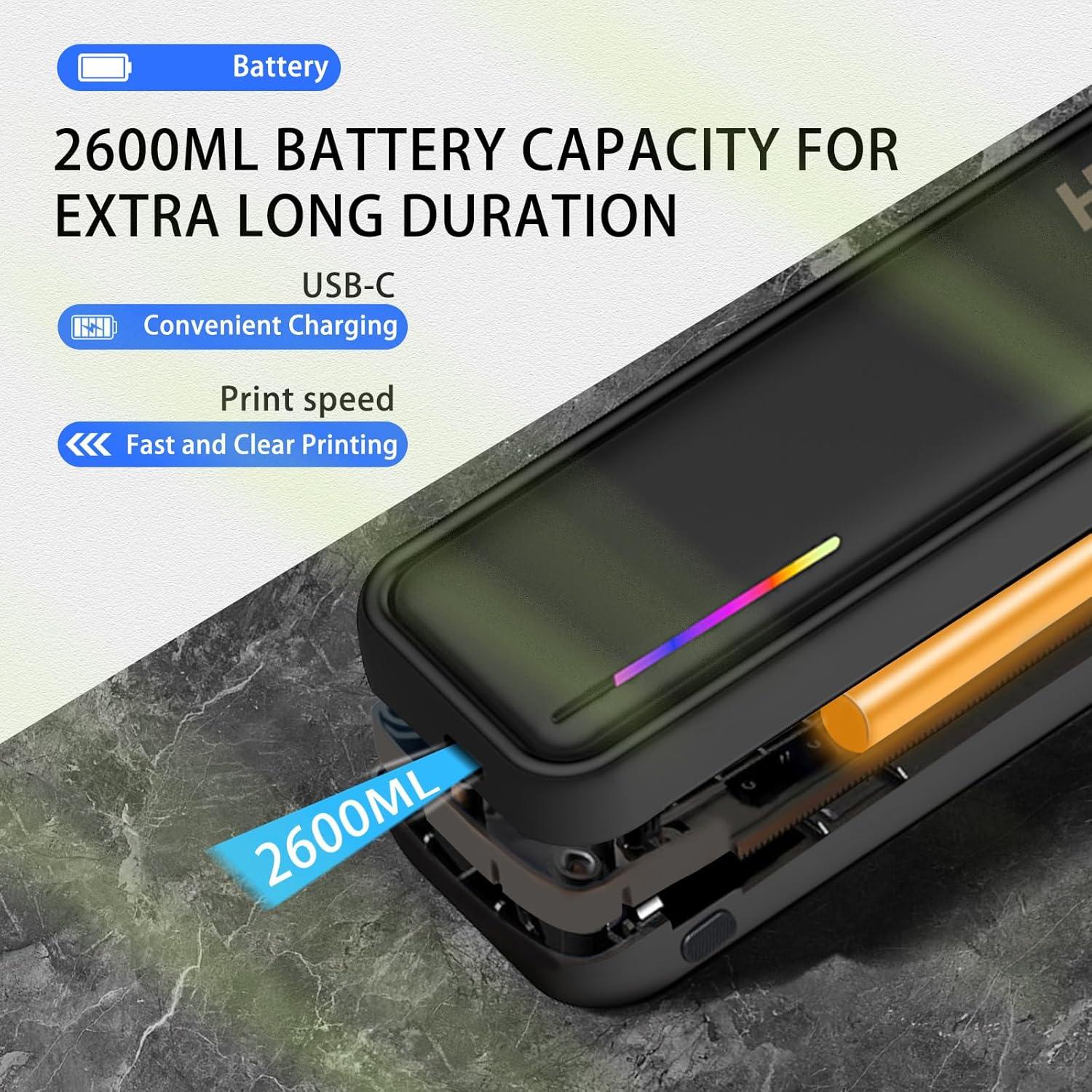 Impresora Térmica Portátil Hipasosy X9 - Bluetooth, Sin Tinta, A4