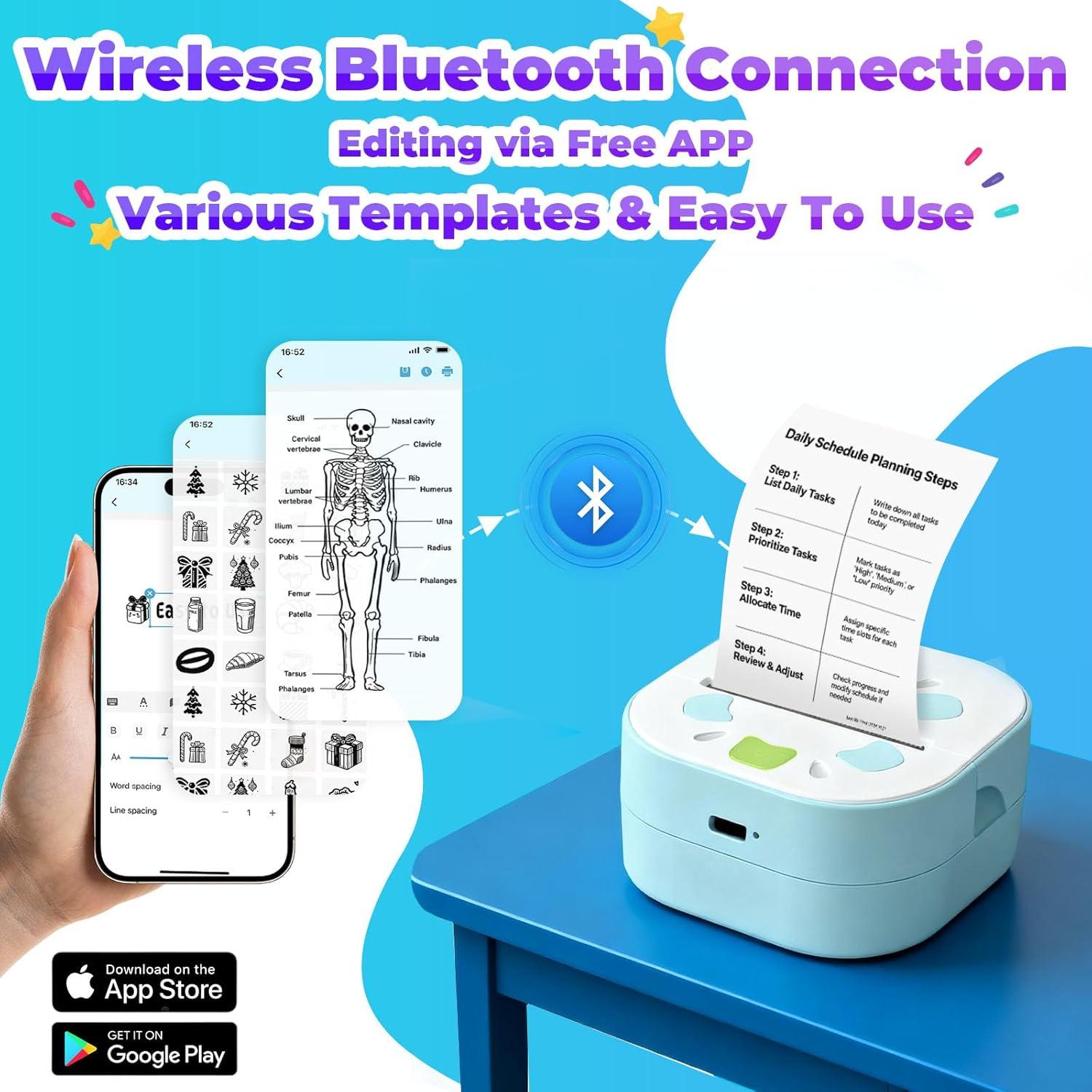 Mini Impresora de Stickers Anycash D21 Bluetooth Térmica