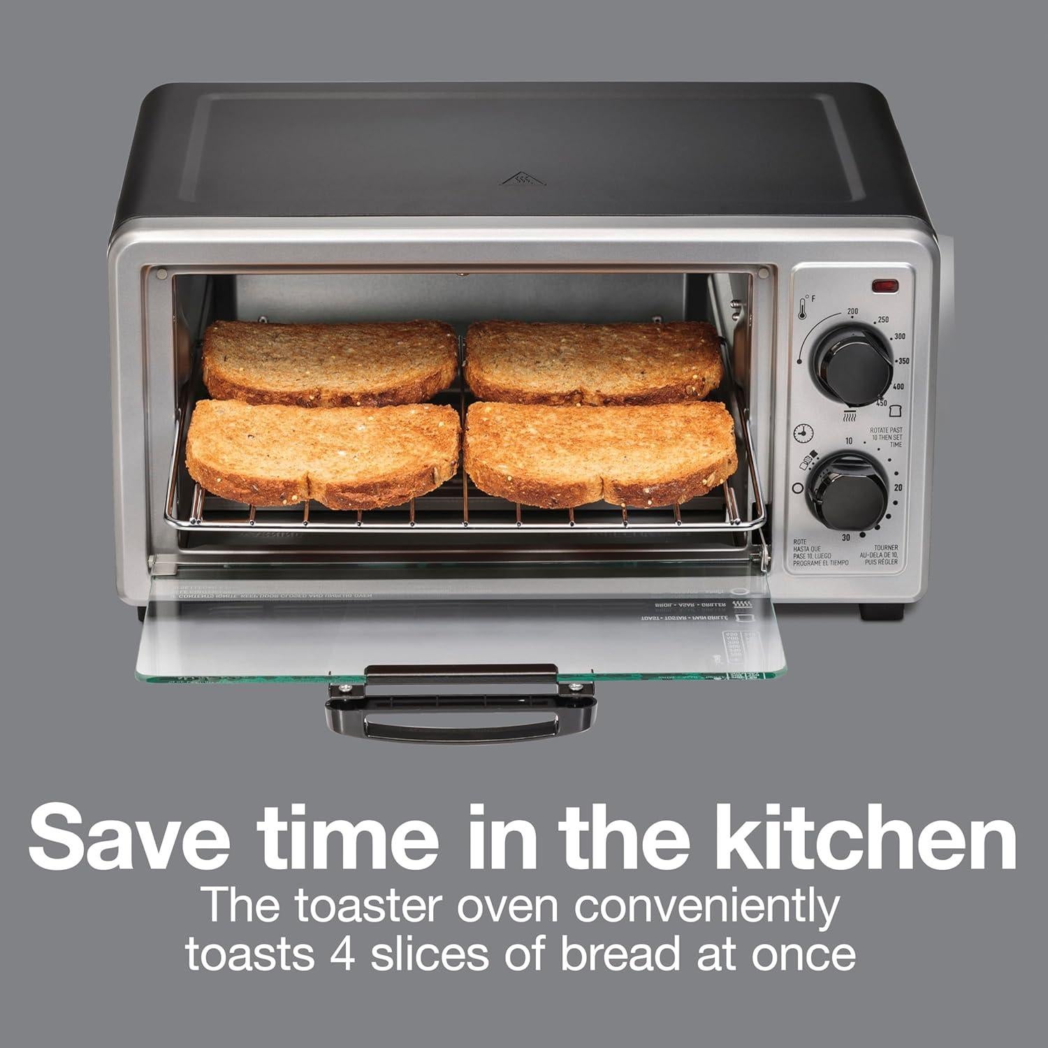 Horno Tostador Proctor Silex 4 Rebanadas 1100W Negro Plata