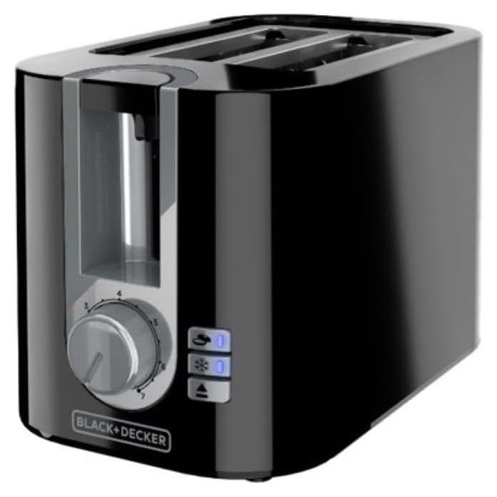 Tostadora 2 Rebanadas BLACK+DECKER TR0025B, 7 Niveles Tostado