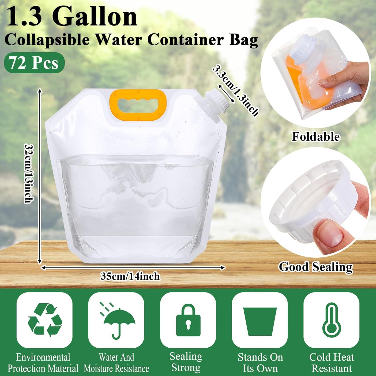 Bolsa de Agua Colapsable Jingmore 5L 72 Unidades Camping