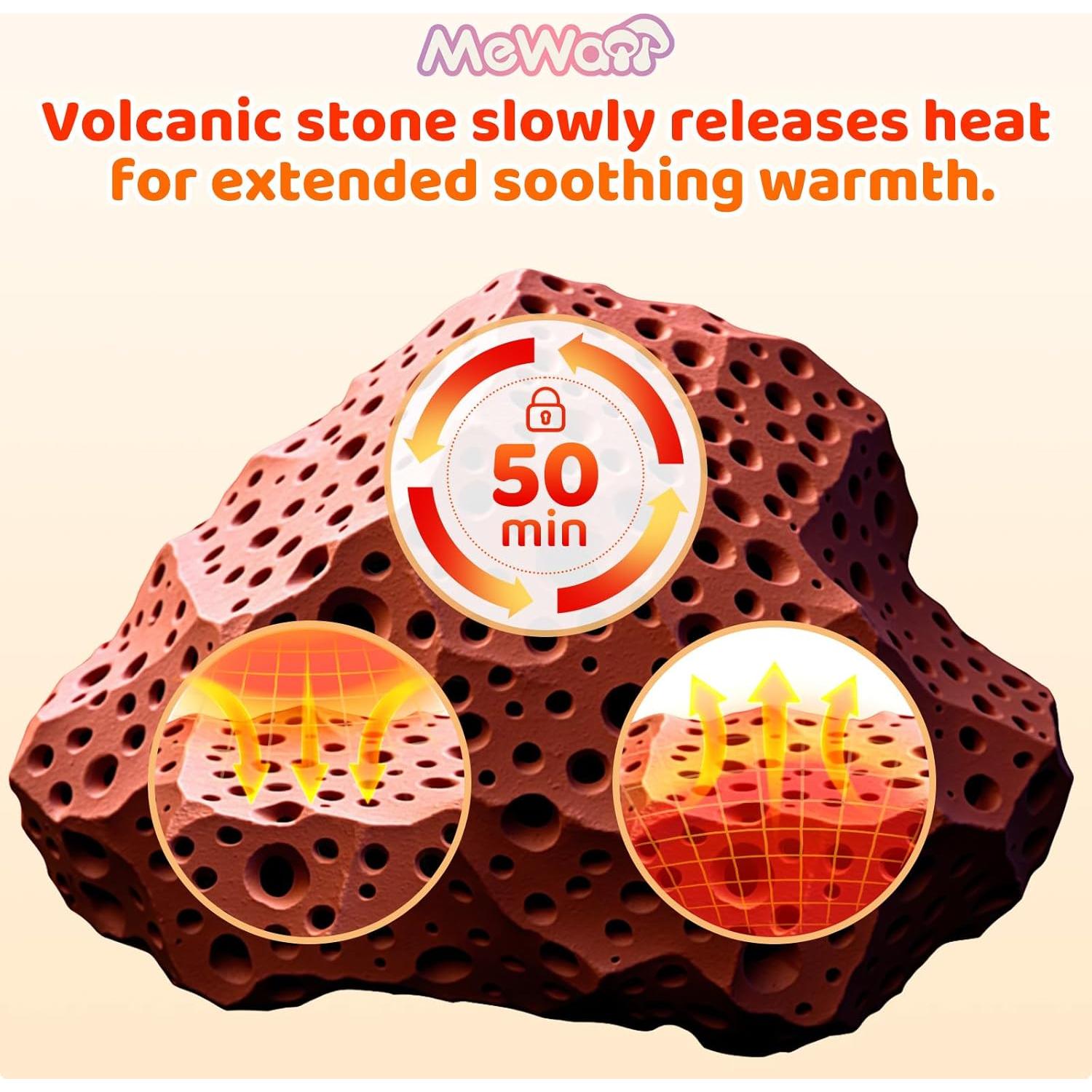 Microwavable Panda Stuffed Animals Unscented 1.3 lbs Volcanic Rock Heating Pad 50-Minute Lasting Warmth Perfect Fit Heatable Plush for Period Cramps Menstruation Stress Relief Gifts Girls Women