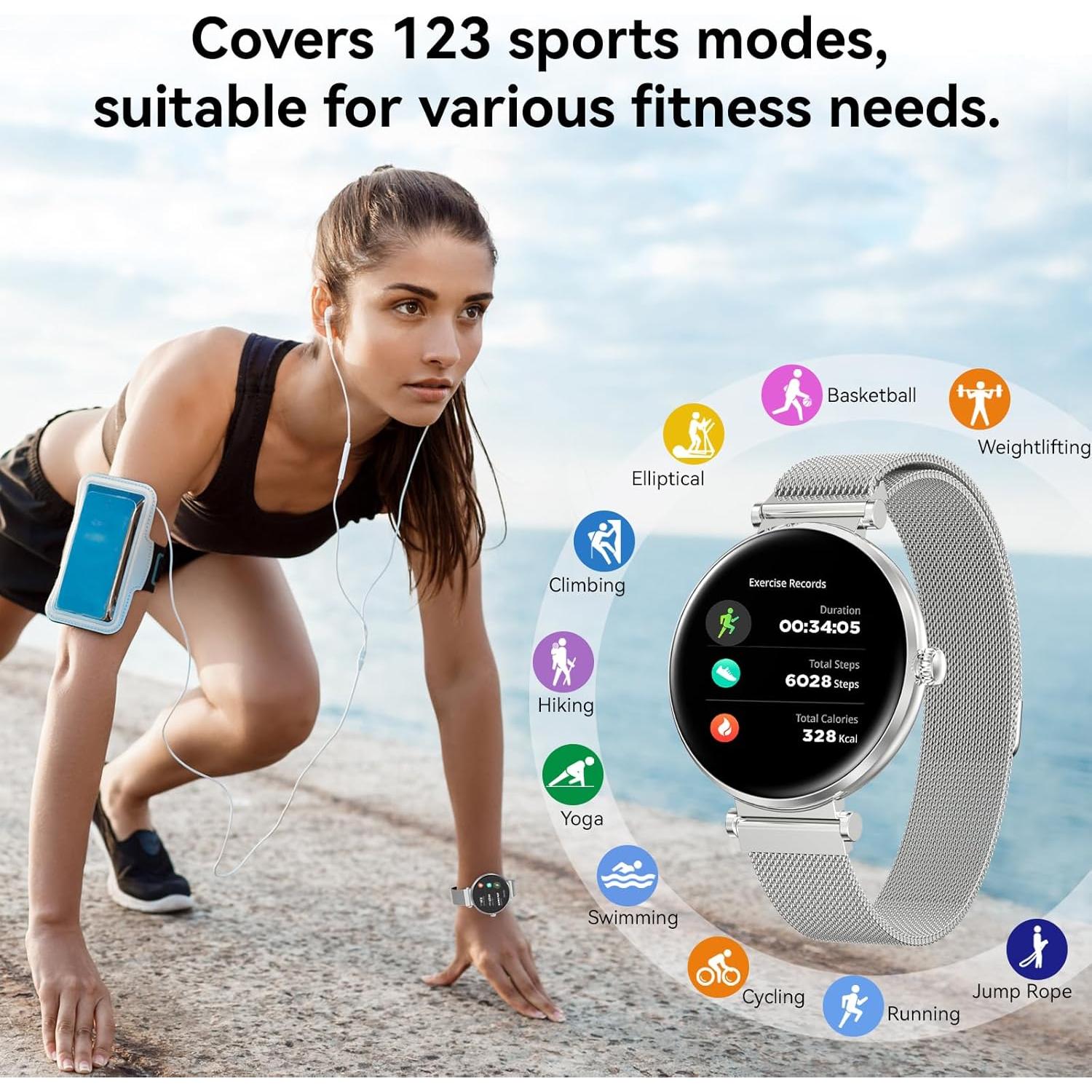 Reloj Inteligente Bebinca D570 Plata con Monitor de Salud