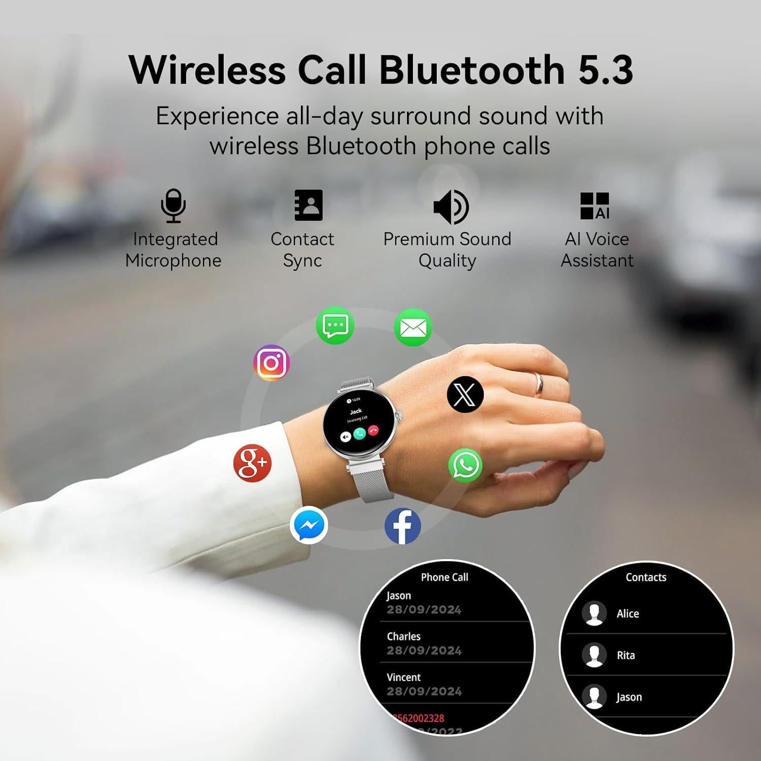 Reloj Inteligente Bebinca D570 Plata con Monitor de Salud