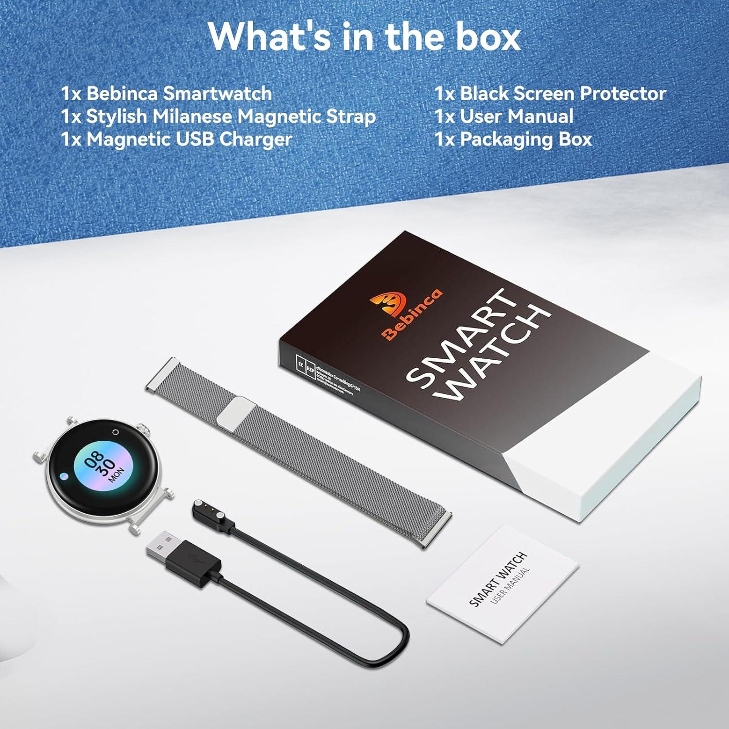 Reloj Inteligente Bebinca D570 Plata con Monitor de Salud