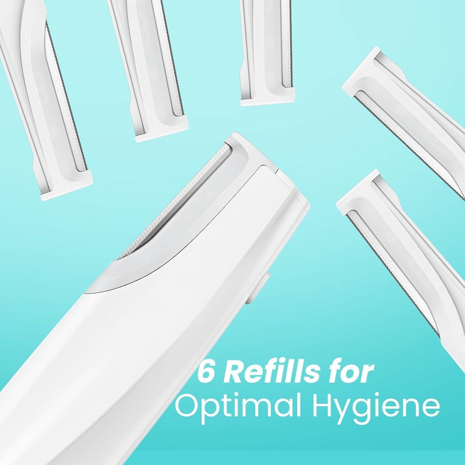 Afeitadora Dermaplaning Sonic Liberex BV18-717 Blanca con 6 Repuestos