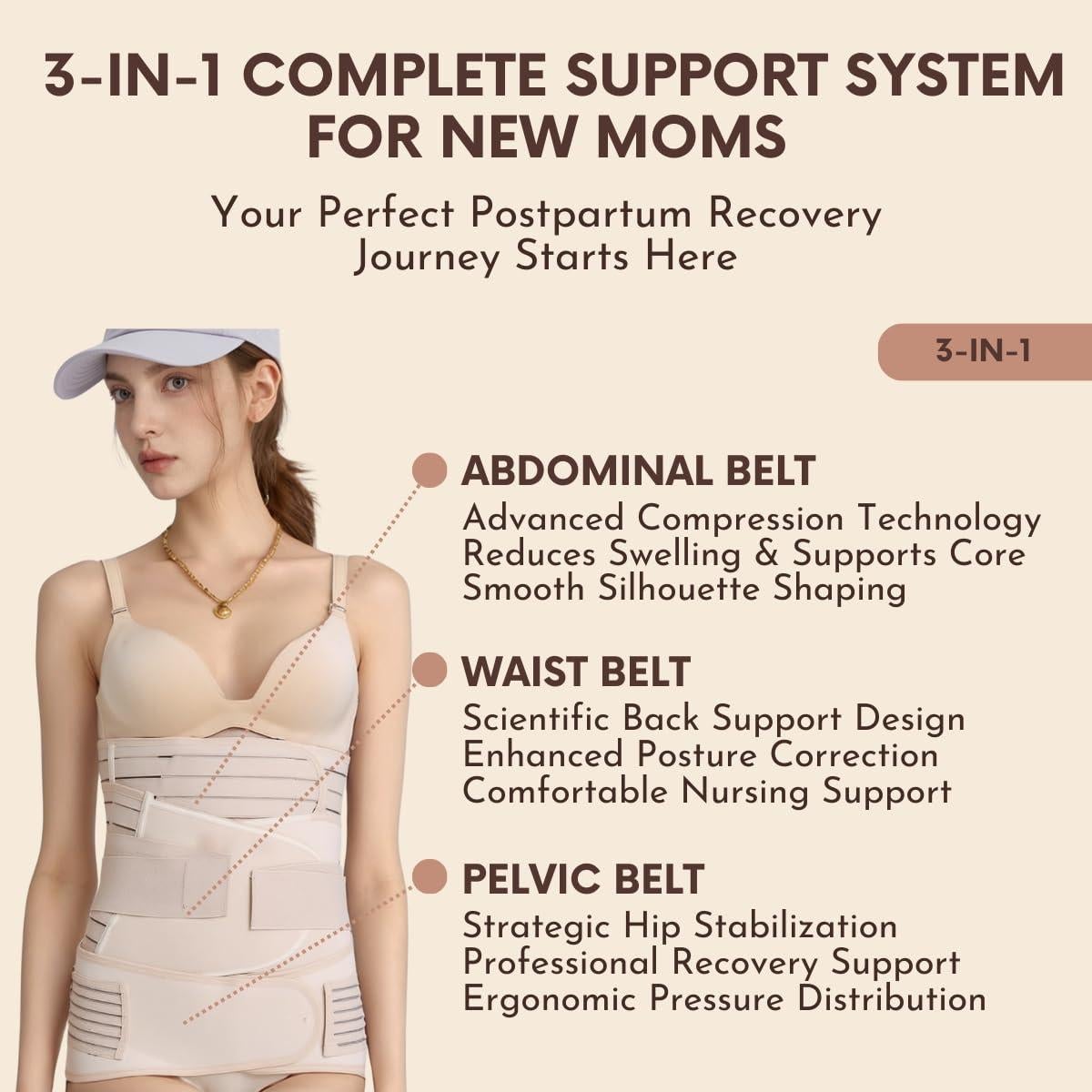 Faja Postparto 3 en 1 Shijiazhuang Grande - Soporte Abdominal