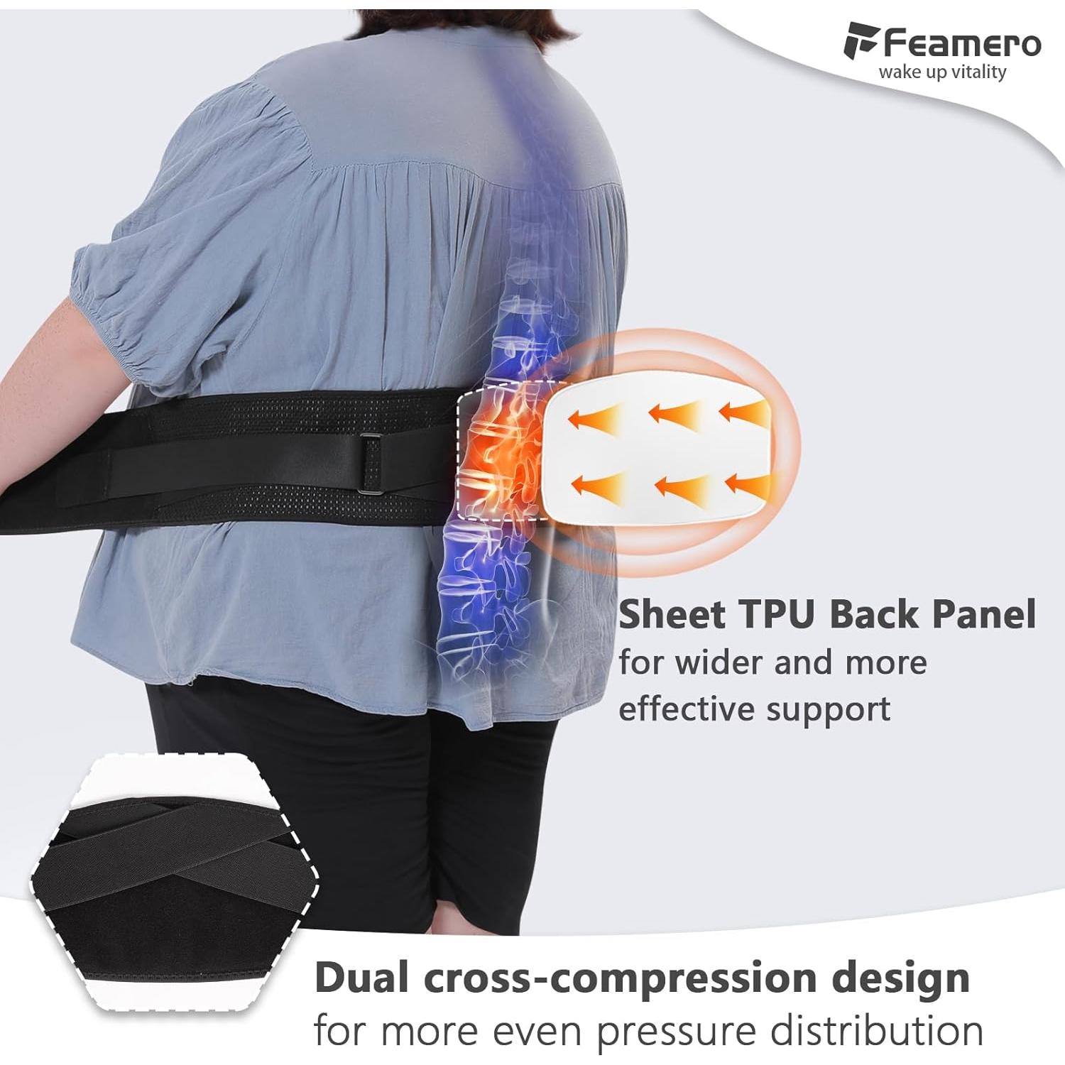 Faja lumbar grande Feamero 3XL para dolor de espalda