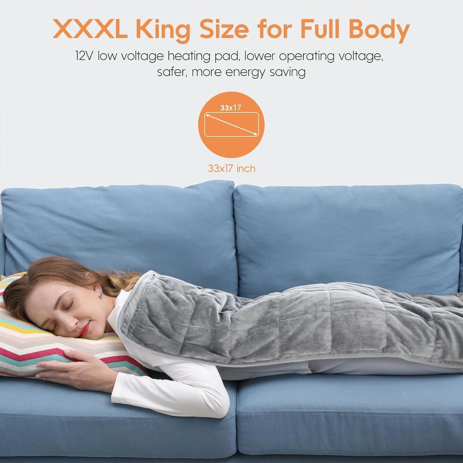 Almohadilla Térmica OKK 12V Extra Grande 84x43cm con Peso