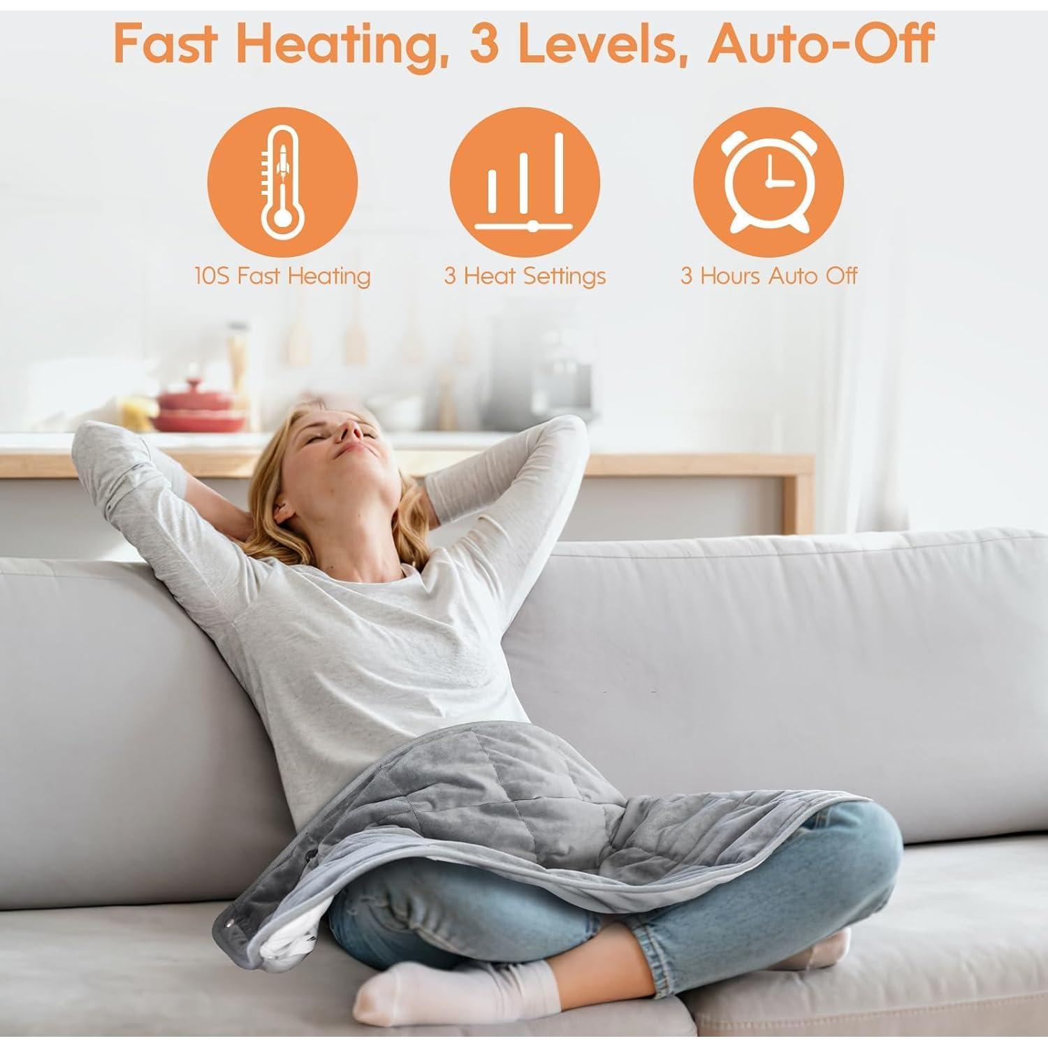 Almohadilla Térmica OKK 12V Extra Grande 84x43cm con Peso